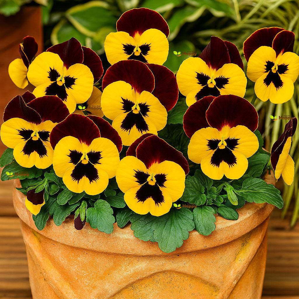 Pansy Swiss Giant Red Wings - 300 seeds (Viola wittrockiana)