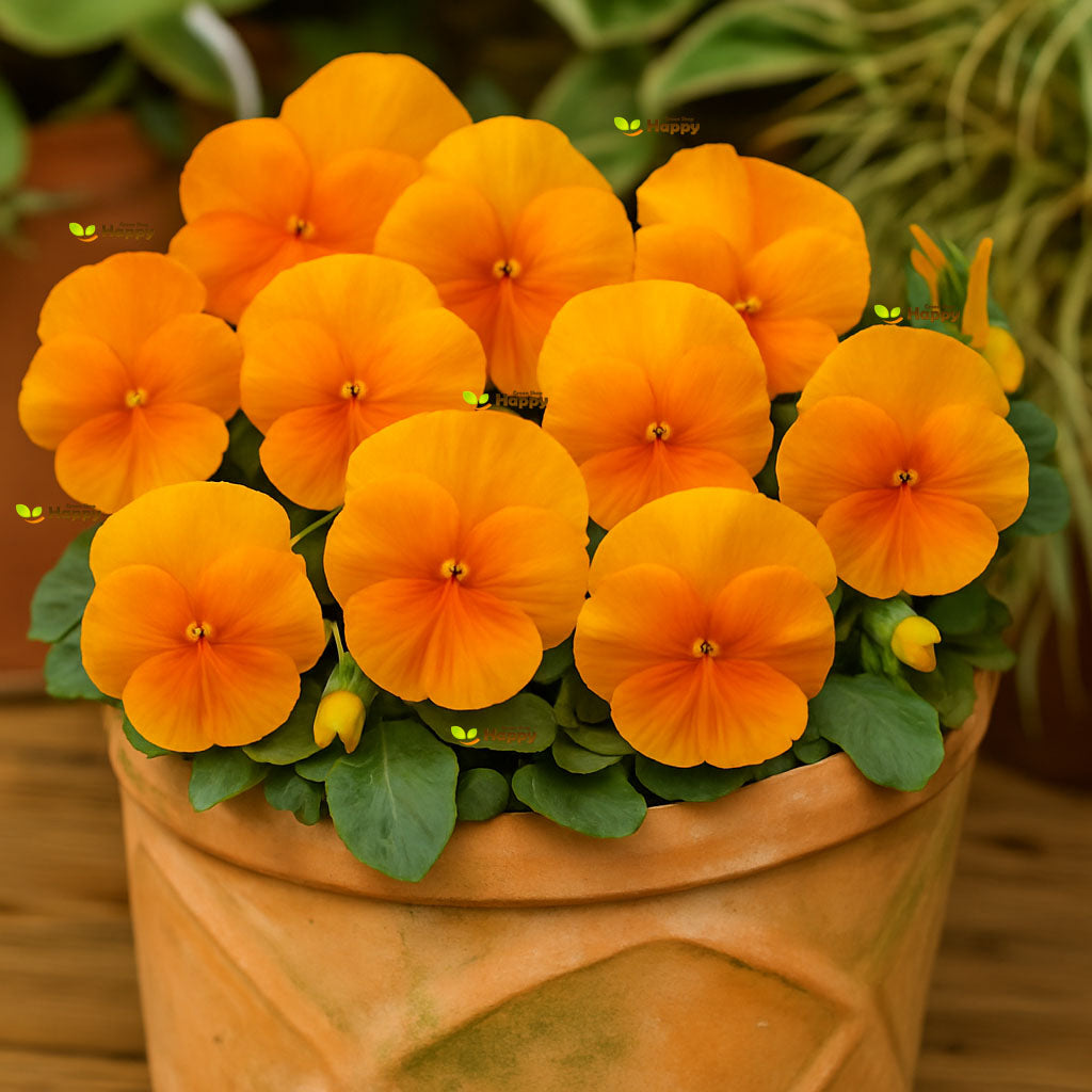 Pansy Clear Crystals orange - 300 seeds (Viola wittrockiana)