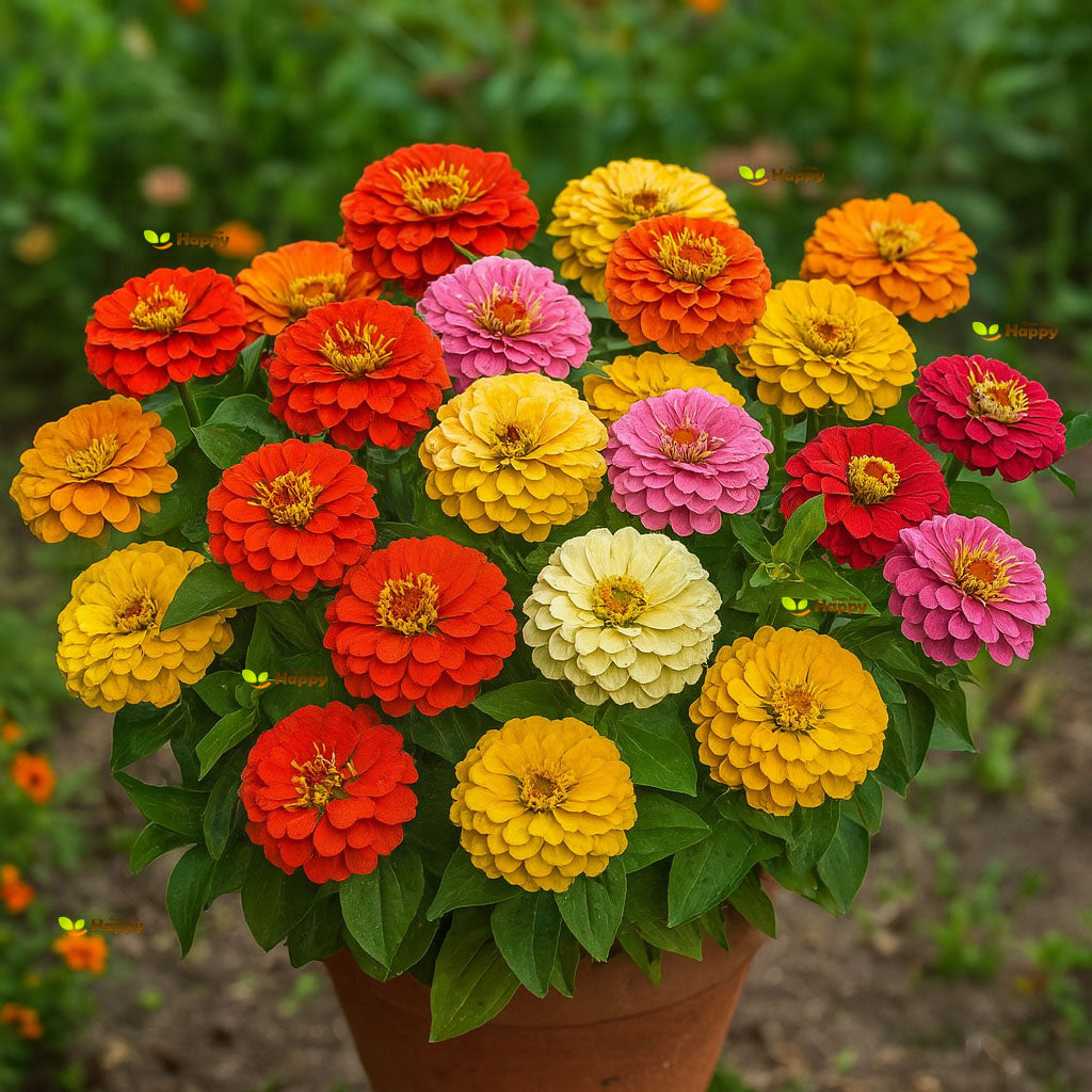 Dwarf Zinnia 'Pepito' Mix - 60 seeds (Zinnia elegans)
