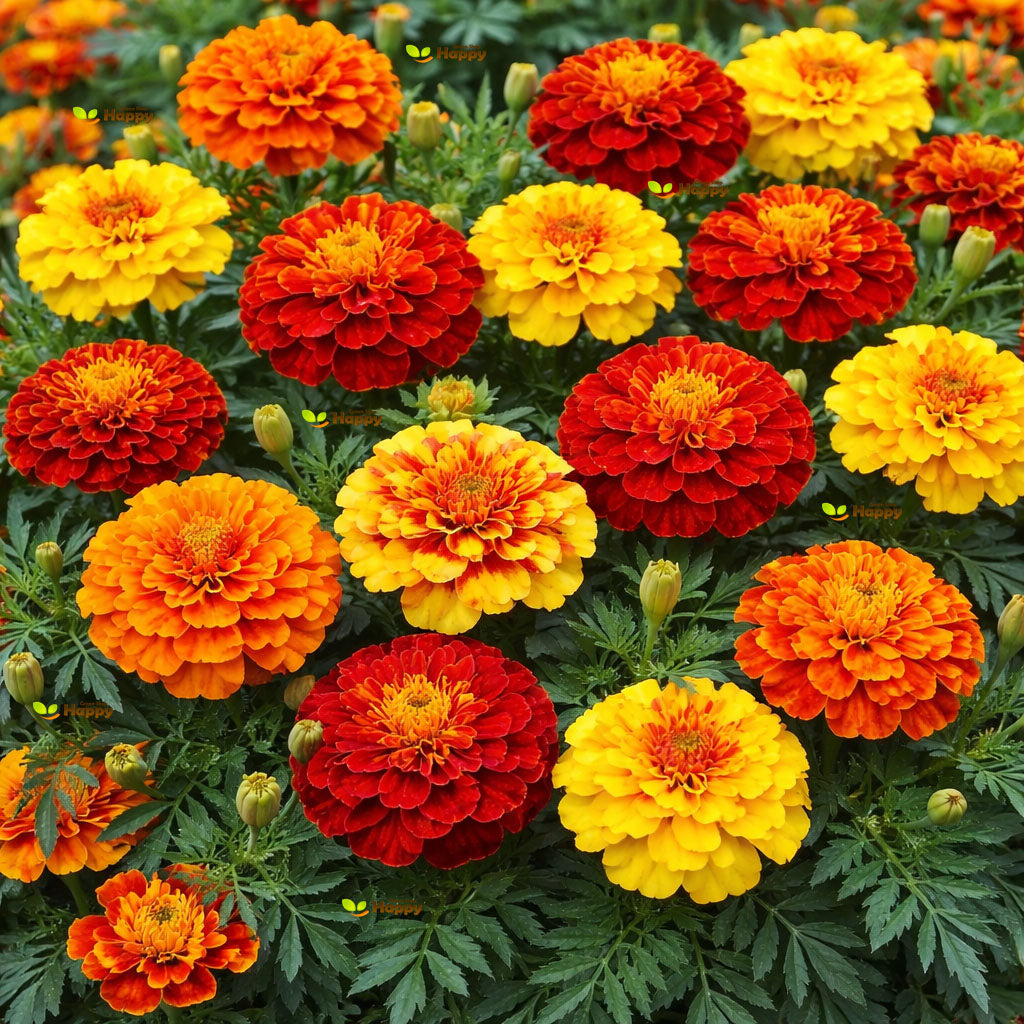 French Marigold 'Bonita mix' dwarf double - 450 seeds (Tagetes patula nana)