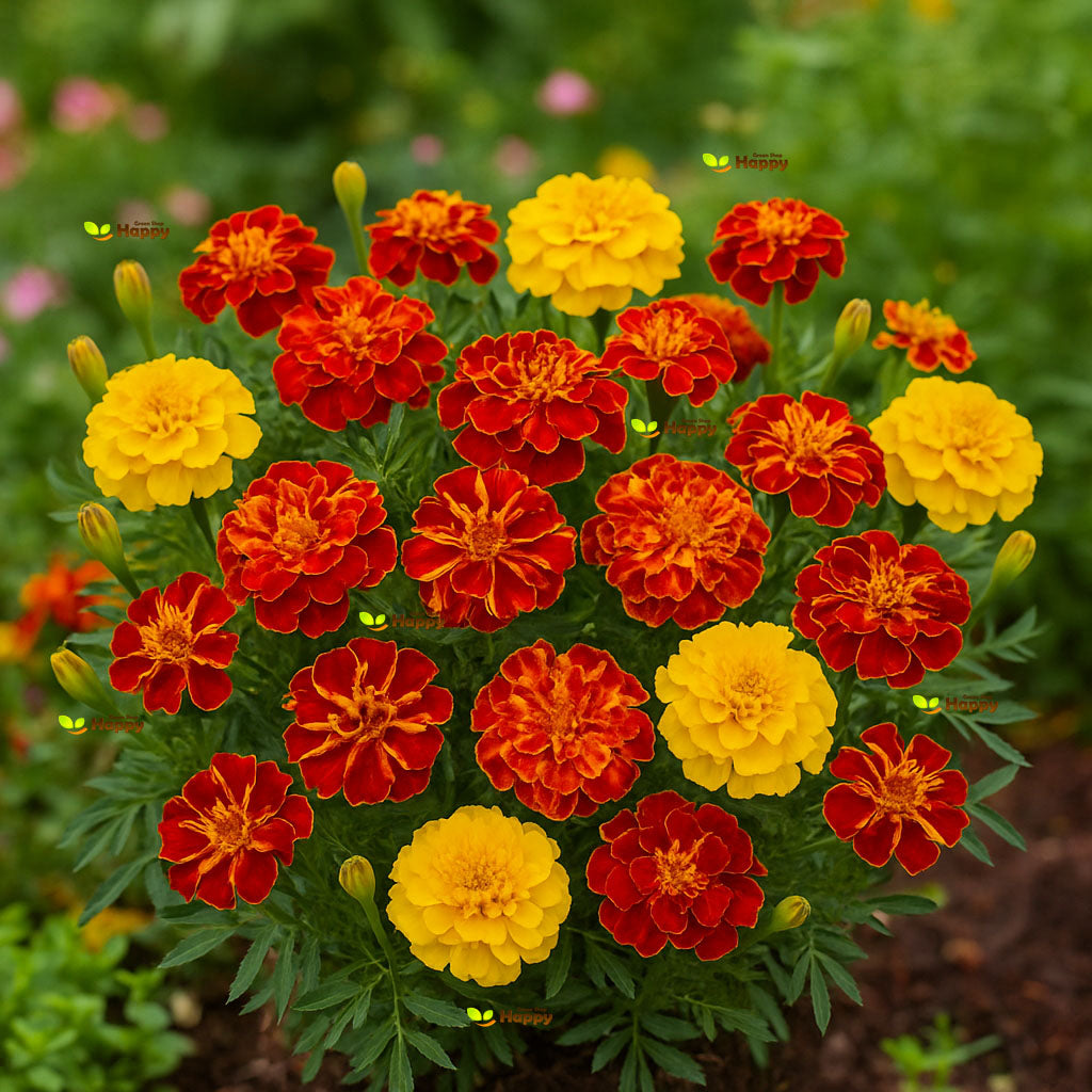 French Marigold 'Bonita mix' dwarf double - 450 seeds (Tagetes patula nana)