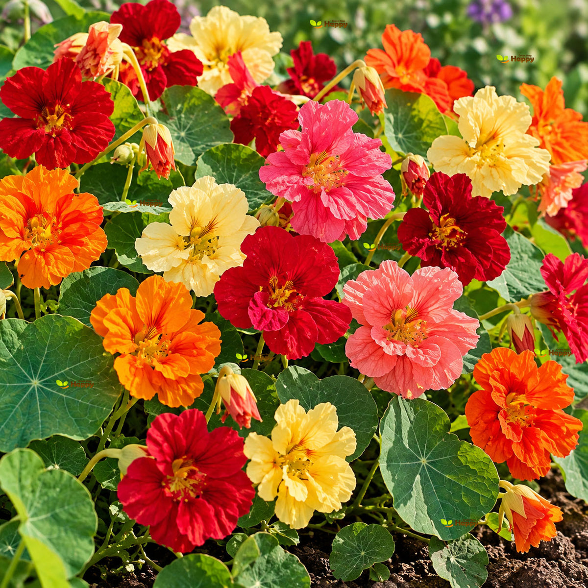 Nasturtium Dwarf 'Whirleybird' Double - 20 seeds (Tropaeolum nanum)