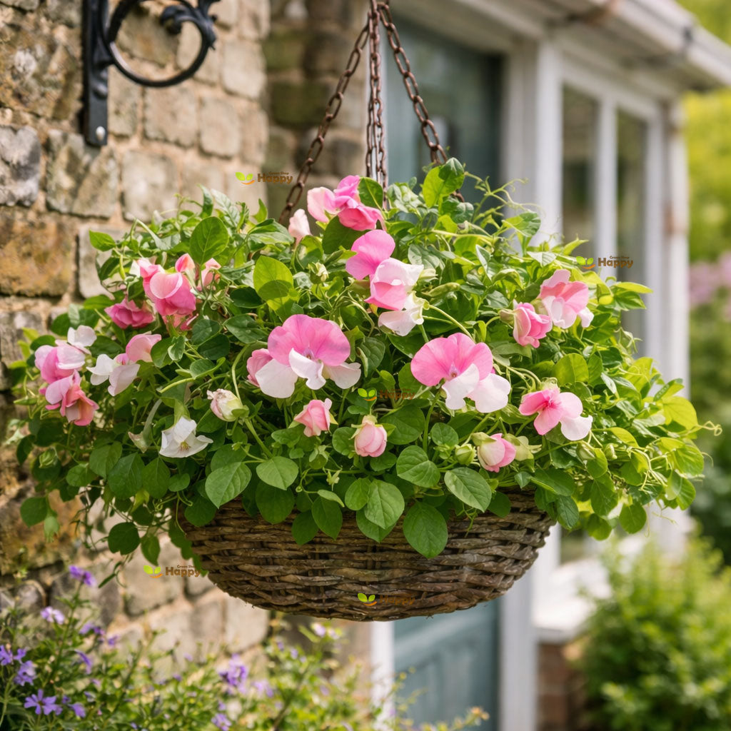 Dwarf Sweet Pea `Pink Cupid` - 20 seeds (Lathyrus odoratus)