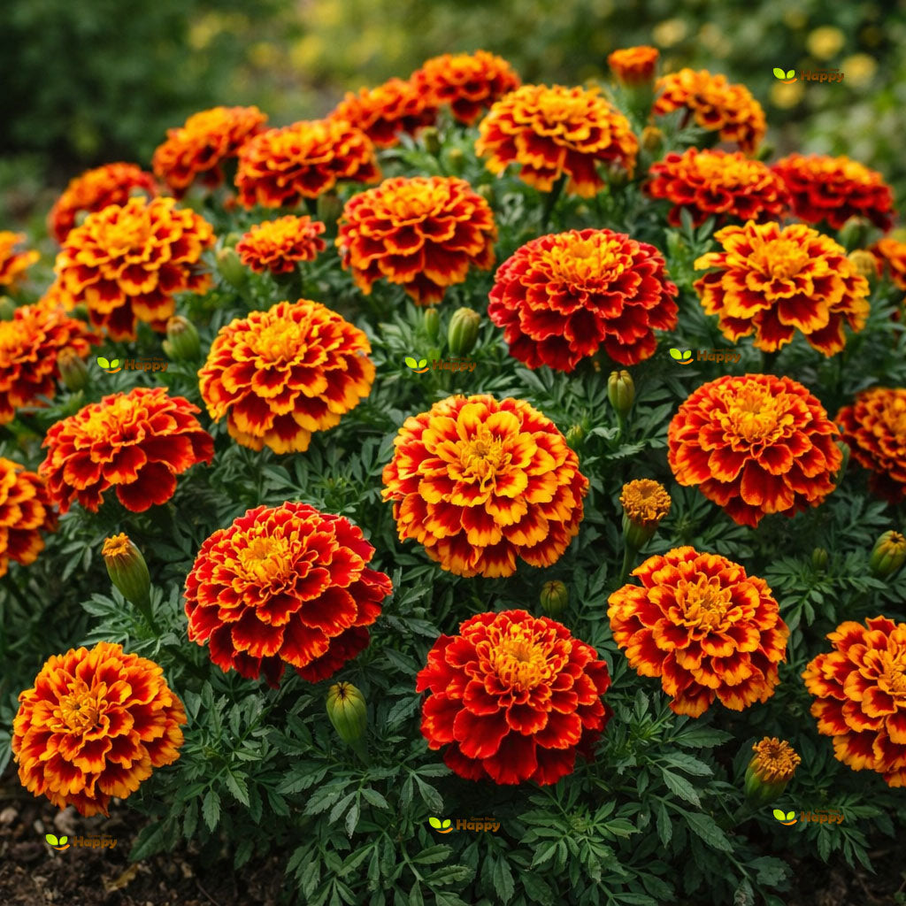 French marigold Double Spanish Brocade - 300 seeds (Tagetes patula nana)