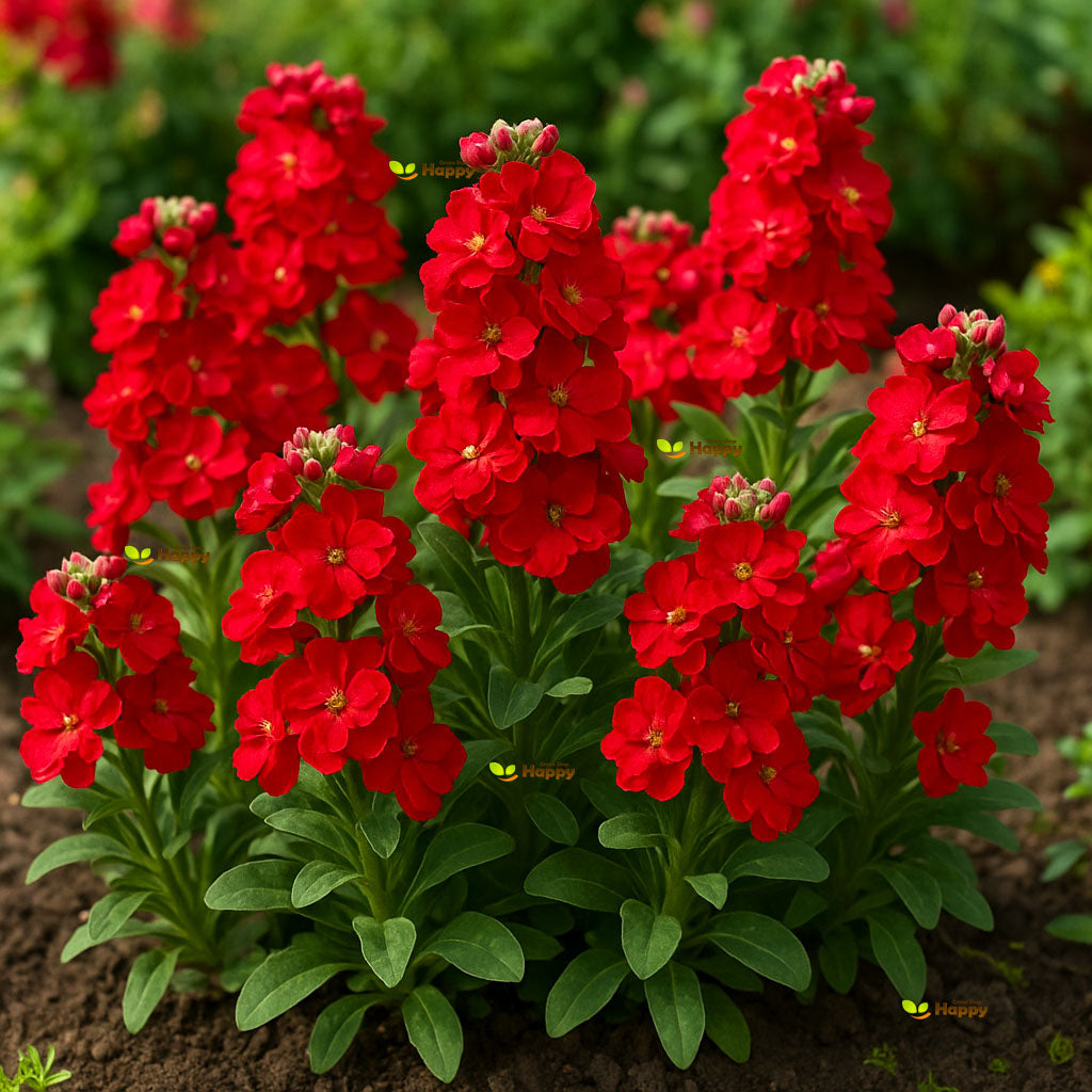 Dwarf Stock Ten Week Scarlet - 100 seeds (Matthiola Incana)