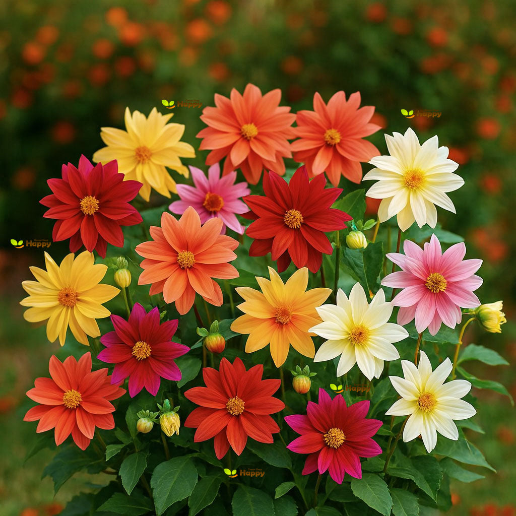 Dahlia dwarf 'Starlight' - 30 seeds (Dahlia variabilis)