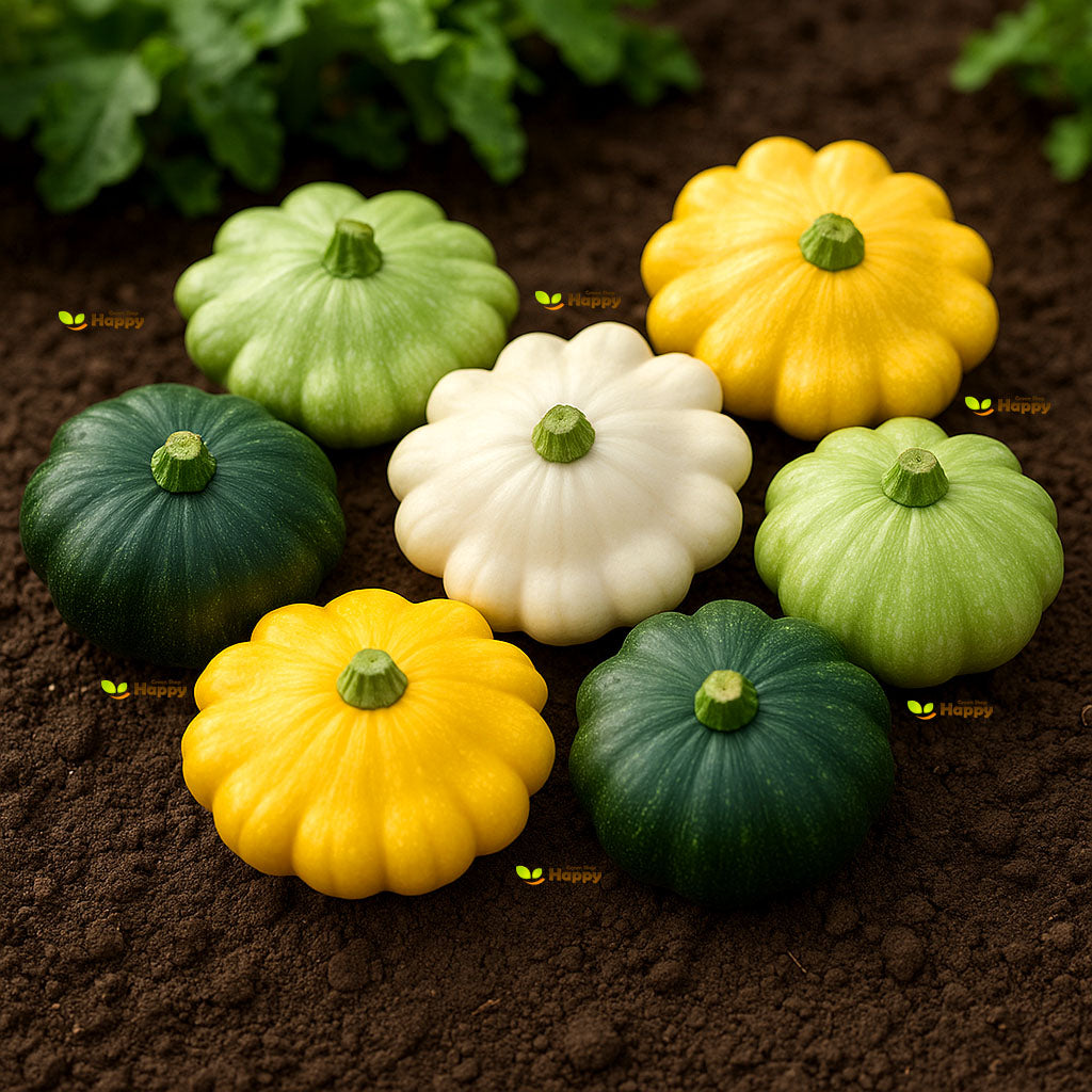 Patty Pan Squash ‘Mix’ – 15 Seeds (Cucurbita pepo)